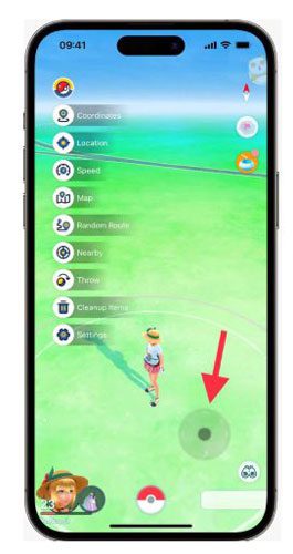 Use Virtual Joystick to move around in Pokémon Go Spoofer Go