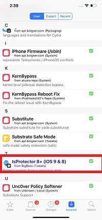  tsProtector 8+ Tweak