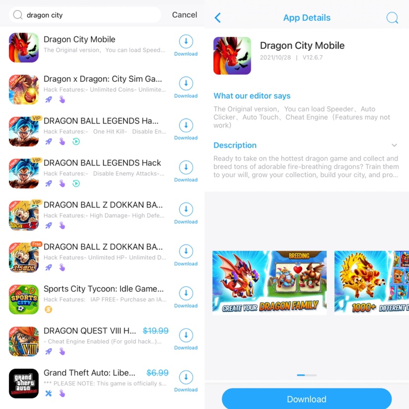  dragon city cydia hack