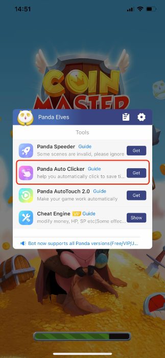Use Panda Auto Clicker in Coin Master Hack 1