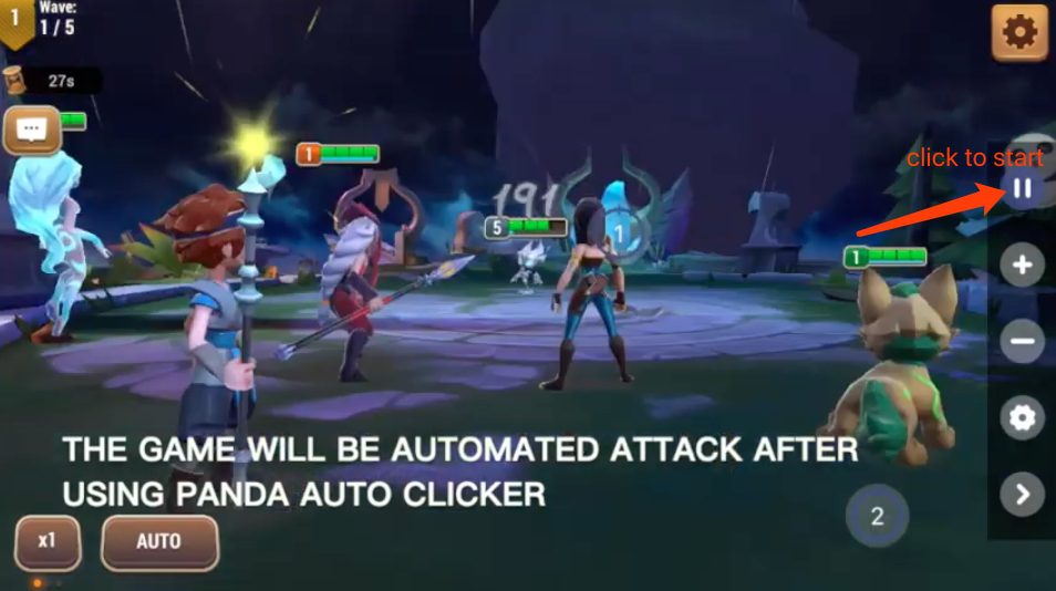 Use Panda Auto Clicker in Might&Magic RPG 3