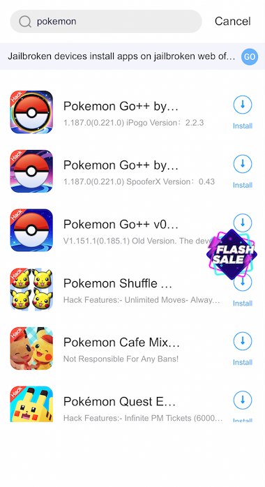 pokemon go ++ ios